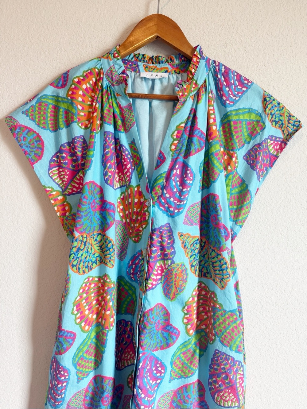 THML Turquoise Multi-Color Printed Mini Dress - Picture 2 of 9